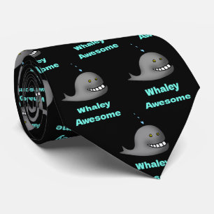 Whaley Awesome Funny Whale Pun Design Tie