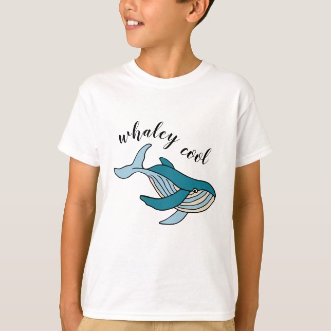 Whaley Cool Boys Ocean Whale T-Shirt (Front)