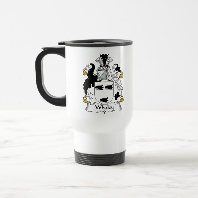 Whaley Family Crest Travel Mug (Left)