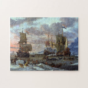 Whaling Grounds Arctic Ocean Abraham Storck 1654 Jigsaw Puzzle