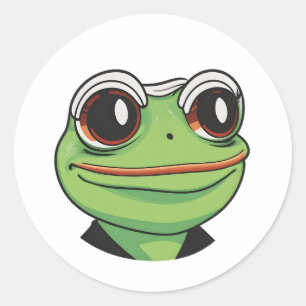 Wham! Comic Book Frog: Bursting with Action Classic Round Sticker