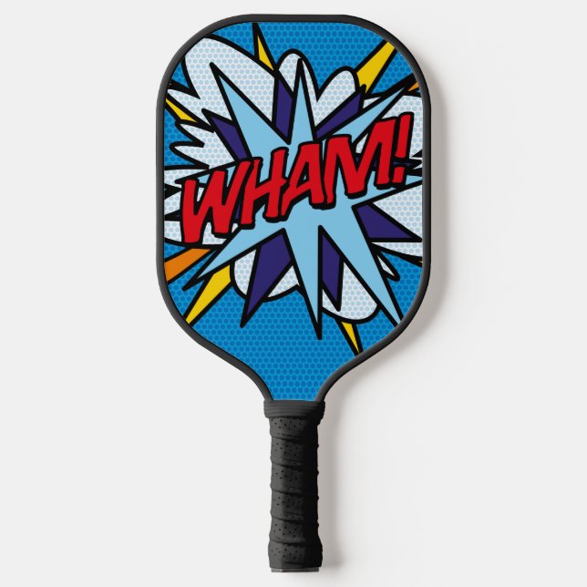 WHAM Comic Book Modern Pickleball Paddle (Front)