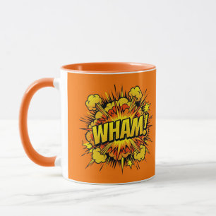 WHAM Comic Book Pop Art Orange Combo Mug