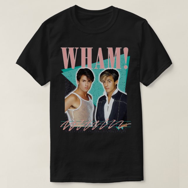 Wham Faded Vintage Aesthetic Original Design T-Shirt (Design Front)