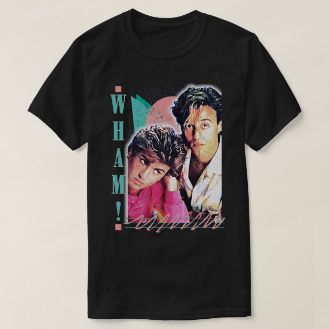 Wham Faded Vintage Look Original Design T-Shirt (Design Front)