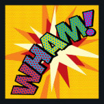 WHAM Fun Retro Comic Book Pop Art Poster<br><div class="desc">A fun,  cool and trendy retro comic book pop art-inspired design that puts the wham,  zap,  pow into your day. The perfect gift for superheroes,  your friends,  family or as a treat to yourself. Designed by ComicBookPop© at www.zazzle.com/comicbookpop*</div>