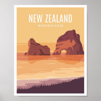 Wharariki Beach New Zealand Poster