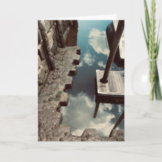 Wharf Dock Water Structure Optical Illusion Photo Card