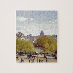 Wharf of Louvre, Paris by Claude Monet Jigsaw Puzzle
