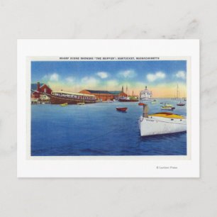 Wharf Scene Showing the Skipper Ship Postcard