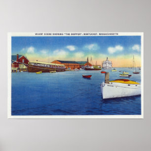 Wharf Scene Showing the Skipper Ship Poster