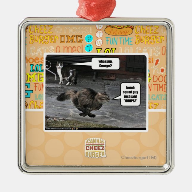 whassup, George? Metal Tree Decoration (Front)