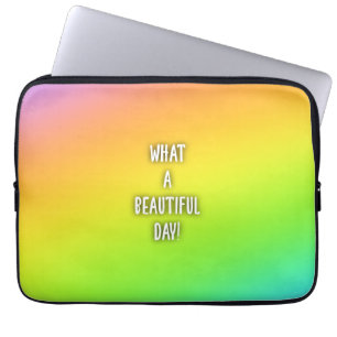 What A Beautiful Day! Rainbow Laptop Sleeve