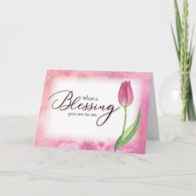 What a Blessing You Are to Me Thank You Card (Front)