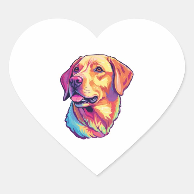 What a cute Labrador Retriever!   Heart Sticker (Front)