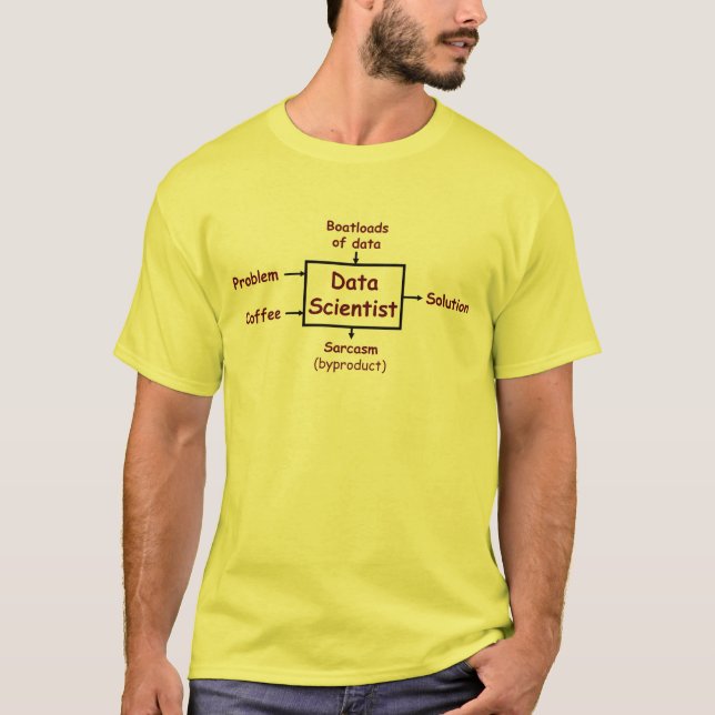 What a data scientist does all day T-Shirt (Front)