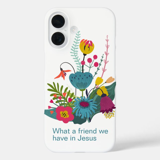What a friend we have in Jesus Abstract Floral Case-Mate iPhone Case (Back)