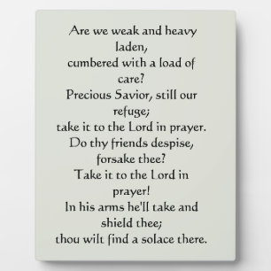 What a Friend We Have in Jesus Plaque