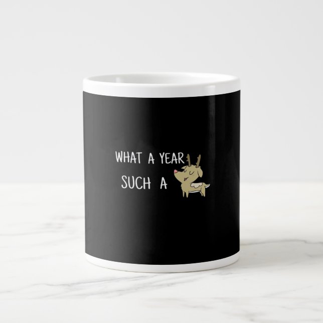 What A Fun Deer Moment Retro Style  Large Coffee Mug (Front)
