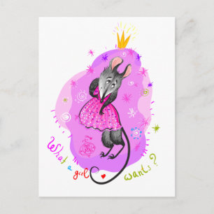What a girl wants postcard