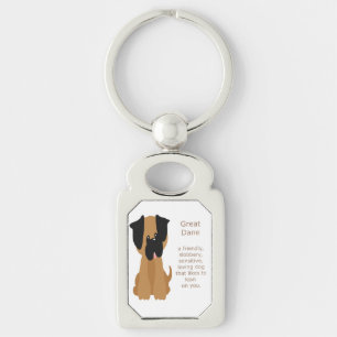 What a Great Dane is Fun Dog Quote Key Ring