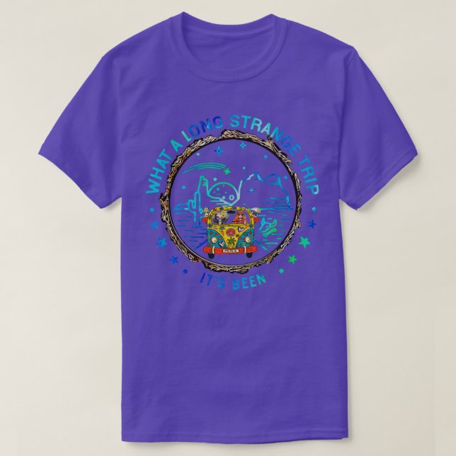 What A Long Strange Trip Itx27s Been Hippie PeaceT T-Shirt (Design Front)