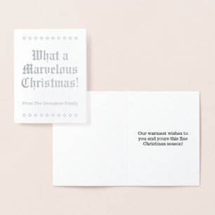 "What a Marvellous Christmas" Foil Card