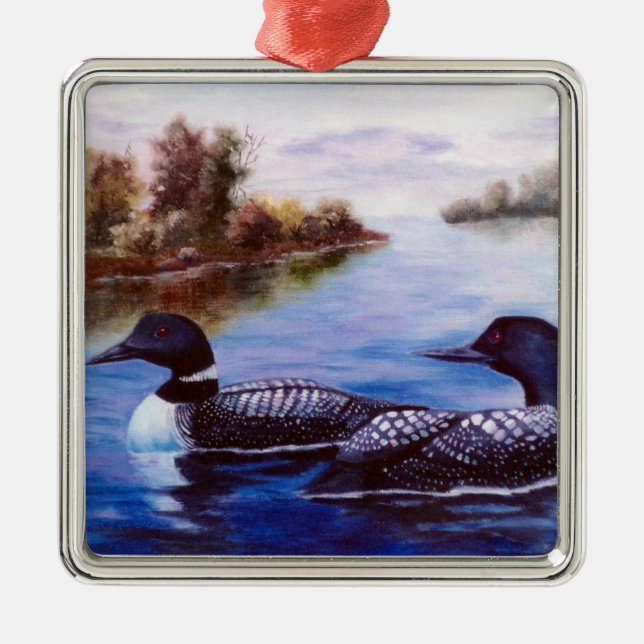 What A Pair Loon Metal Ornament (Front)