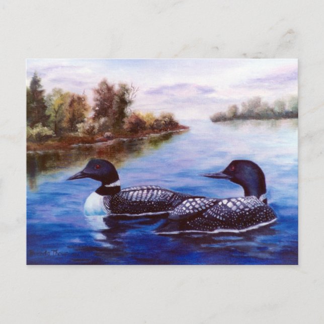 What A Pair Loon Postcard (Front)