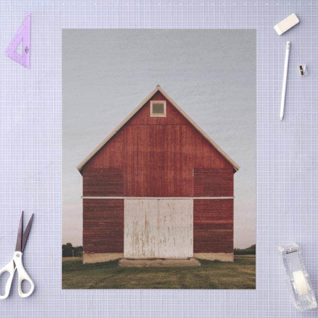 What a Picture Perfect Red Barn! Tissue Paper (Craft)