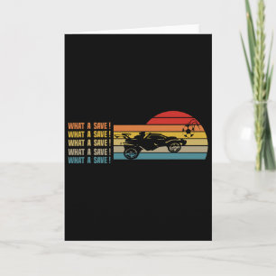What A Rescue Vintage Retro Rocket Footll Car Leag Card