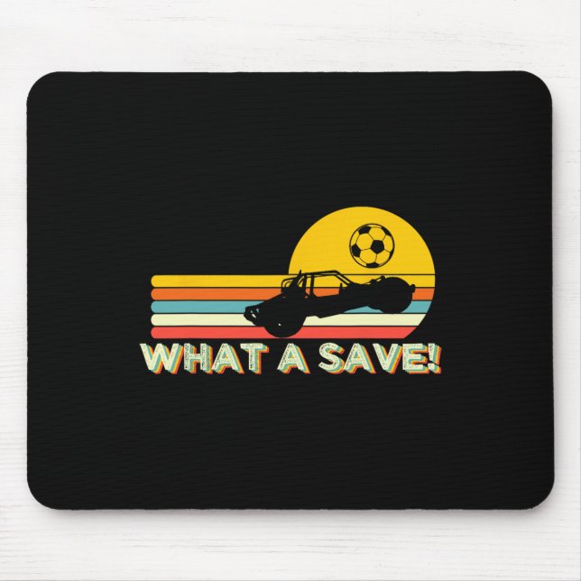 What A Retro Rocket Soccer Car League  Mouse Pad (Front)