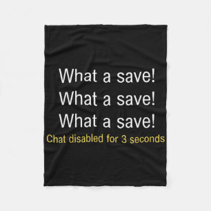 What A Save! Funny Car Soccer Gamer Meme  Fleece Blanket