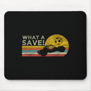 What A Save Vintage Retro Rocket Soccer Car League Mouse Pad