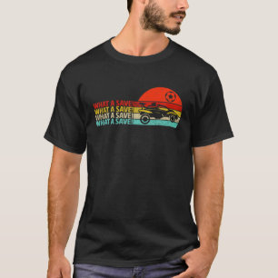 What A Save Vintage Retro Rocket Soccer Car T-Shirt