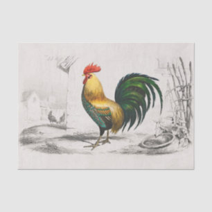 What a Standout! Royal Rooster in a Cocky Pose Tissue Paper