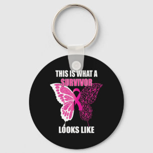 What A Survivor Looks Like Breast Cancer Awareness Key Ring
