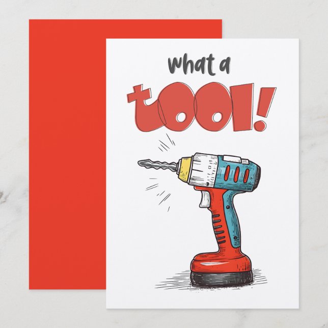 What a Tool! | Bold and Funny Father's Day Gift Invitation (Front/Back)