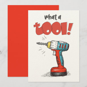 What a Tool! Bold and Funny Father's Day Gift Invitation
