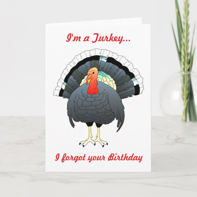 What a Turkey Birthday Card (Front)