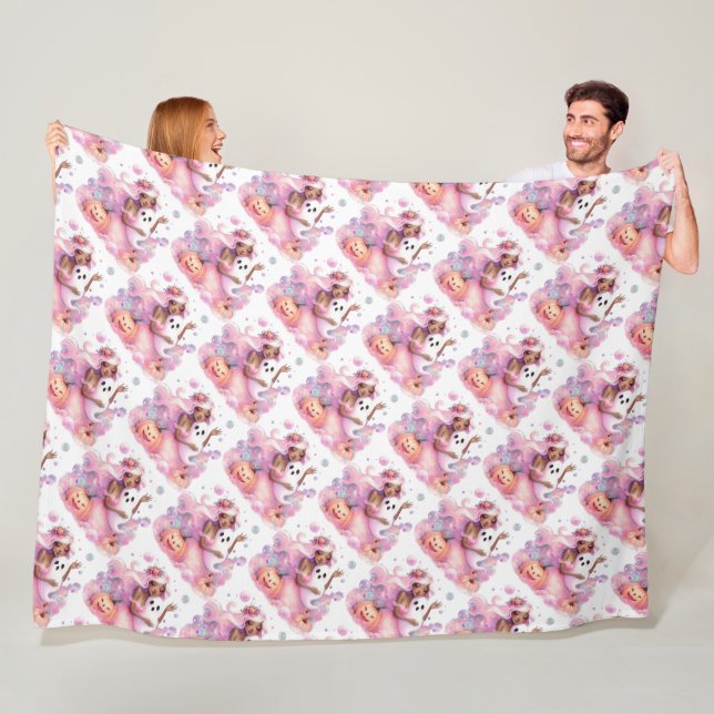 What a Whimsical World Gal Fleece Blanket (In Situ)