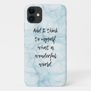 What a Wonderful World Blue iPhone 11 Case