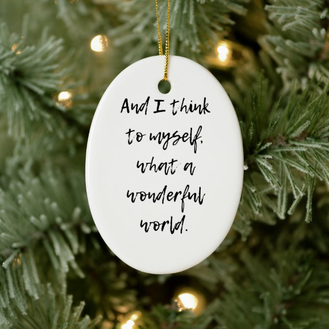 What a Wonderful World Ceramic Ornament (Tree)