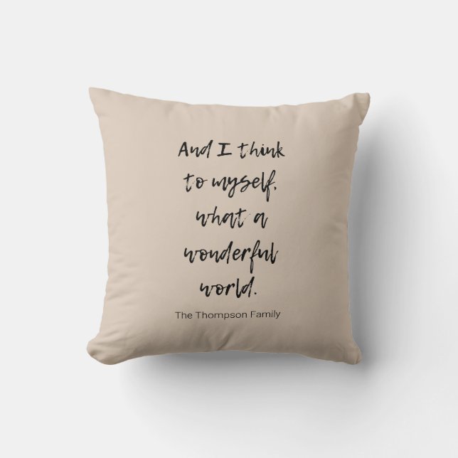 What a Wonderful World Cushion (Front)