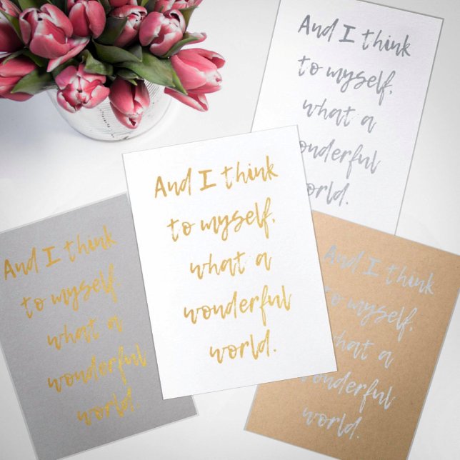 What a Wonderful World Foil Card (Creator Uploaded)