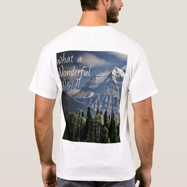 What a Wonderful World – Majestic Mountain Scene T-Shirt (Back)