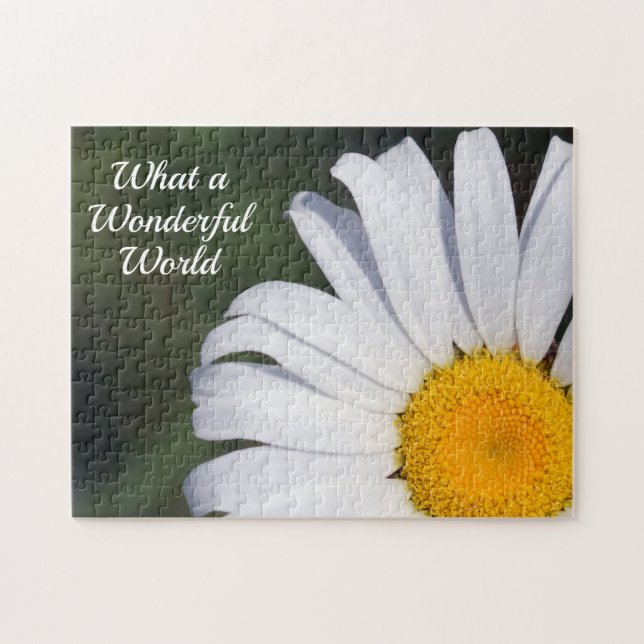 What A Wonderful World Offset Daisy Puzzle (Horizontal)