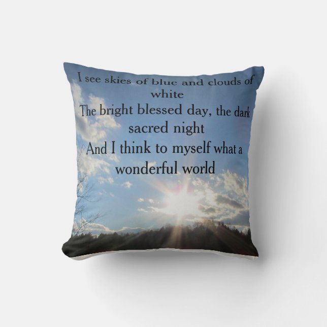 What a wonderful world pillow (Front)