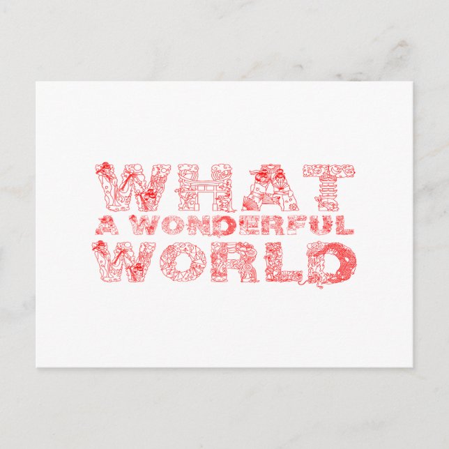 What A Wonderful World Postcard (Front)