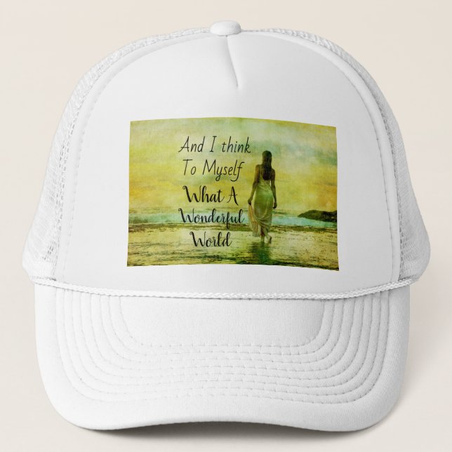 What A Wonderful World Trucker Hat (Front)